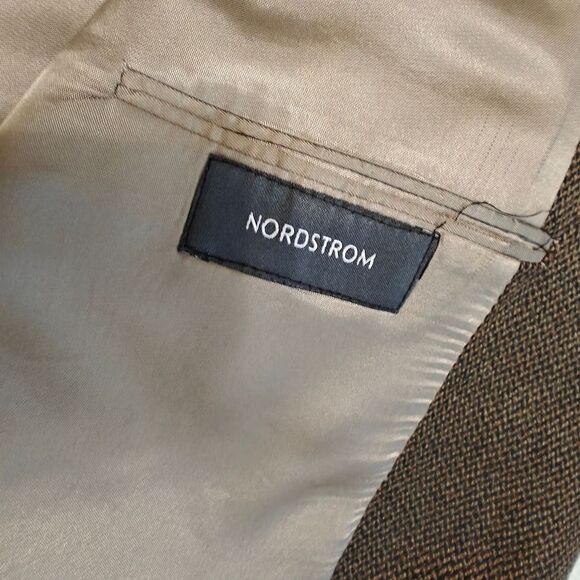 HART SCHAFFNER MARX NORDSTROM BROWN WOOL BLAZER SUIT JACKET SIZE 44R - Picture 6 of 8